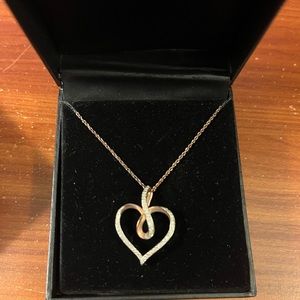 Rose gold diamond necklace